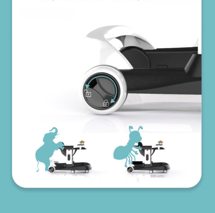 Premergator si Antemergator, 3 in 1,functie si de scaun de masa, reglabil pe inaltime, cu roti de silicon,muzical [2]