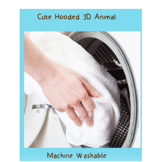 Prosop de baie pentru bebelusi, cu gluga, densitate mare, 360g/mp, Model Maimutica [2]