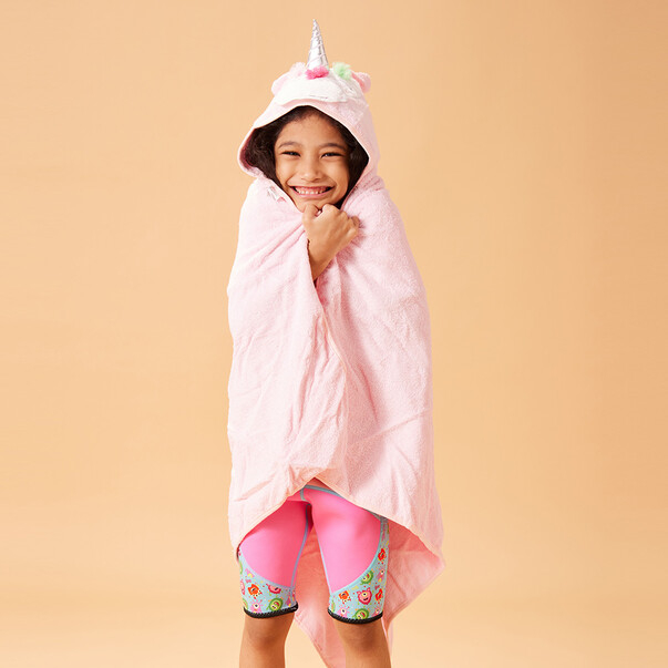 Prosop de baie pentru bebelusi, cu gluga, densitate mare, 360g/mp, model unicorn [3]