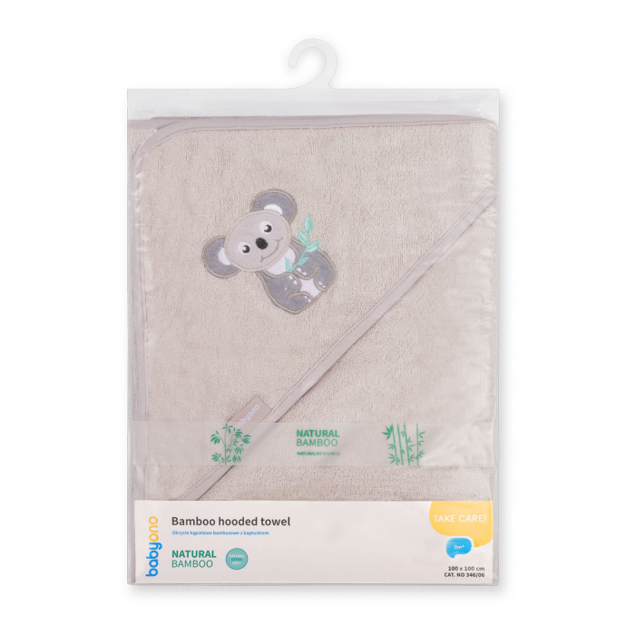 Prosop fibra bambus gri 100 X 100 cm Babyono [3]