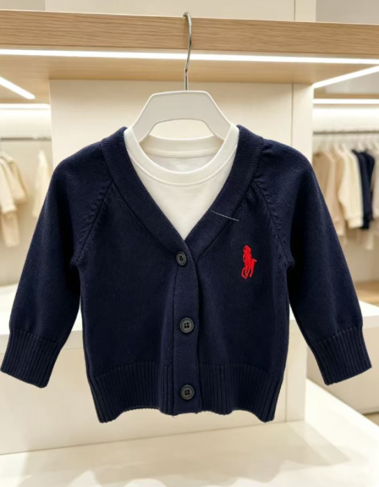 Pulover tricotat pentru bebe – Cardigan elegant și confortabil, Bleumarin [3]