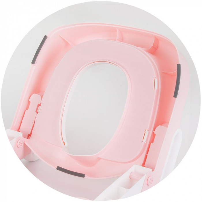 Reductor toaleta cu scara Chipolino Skippy pink [2]