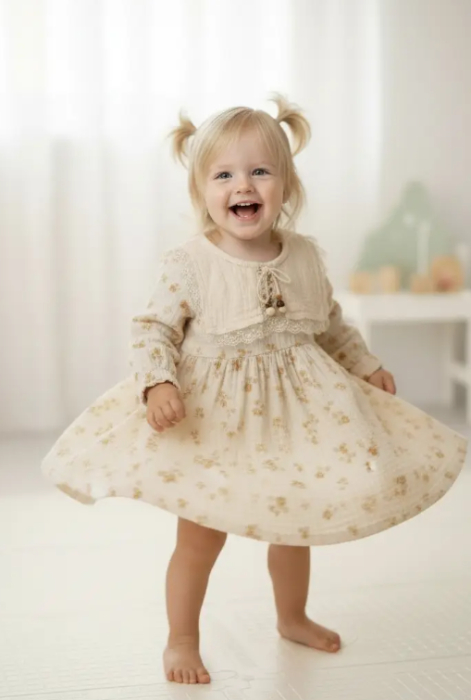 Rochita muselina cu detalii stilizate din folclor [3]