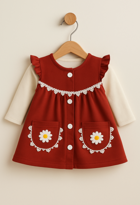 Rochita tip sarafan, cu bluzita, Cu flori [2]