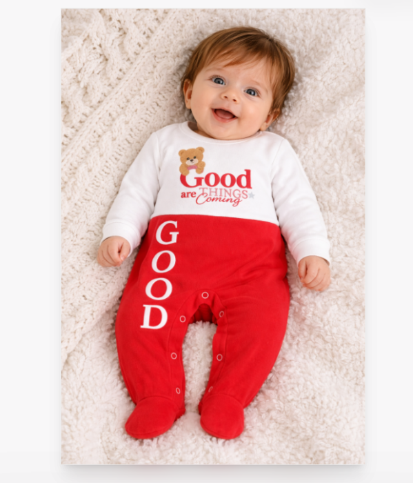 Salopeta bebe, Cu mesaj de bine, rosu [2]