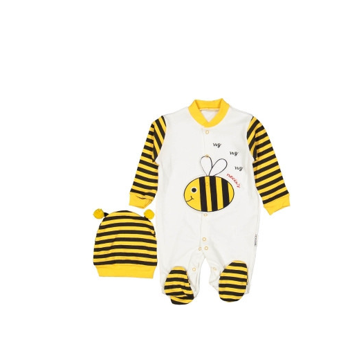 Salopeta, cu caciulita, Model albinuta, Bubu-Still, cu inchidere pe piept [1]