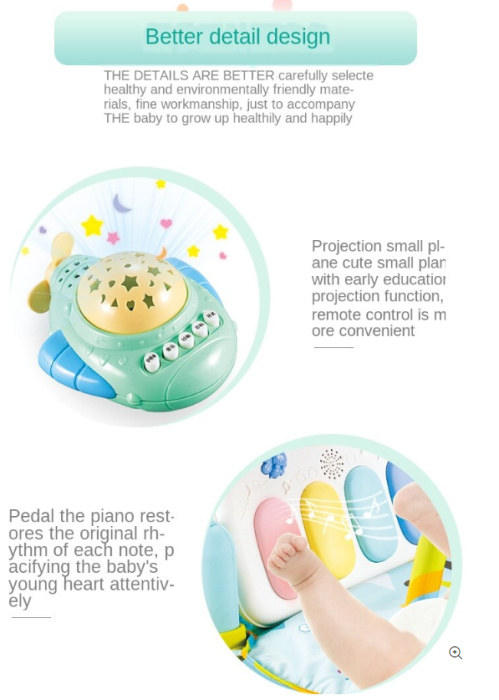 Saltea activitati petru bebelusi, cu telecomanda, Proiector, Pianina,microfon si mufa MP3 [3]