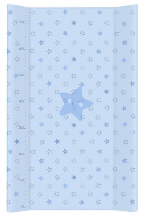 Saltea de Infasat COMFORT 50x70cm, cu Intaritura, Grosime 3cm, Sistem Anti-Alunecare, stele, albastru [1]