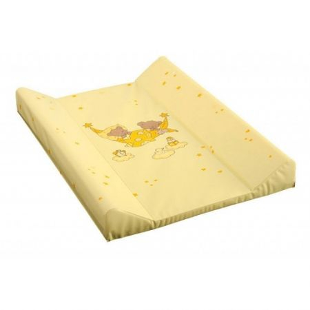 Saltea de Infasat COMFORT 50x70cm, cu Intaritura, Grosime 3cm, Sistem Anti-Alunecare, ursi in hamac, galben [2]