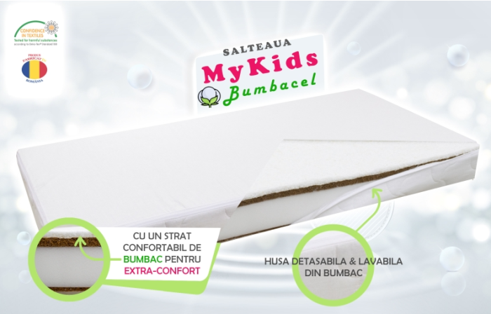 Saltea Fibra Cocos MyKids Bumbacel 120x60x10 (cm) [1]
