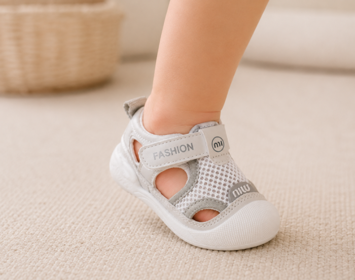 Sandale copii, tip barefoot, Bej [5]