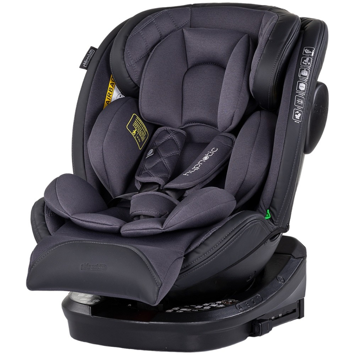 Scaun auto Chipolino Hypnotic I-Size 40-150 cm cu sistem Isofix si sezut rotativ anthracite [1]