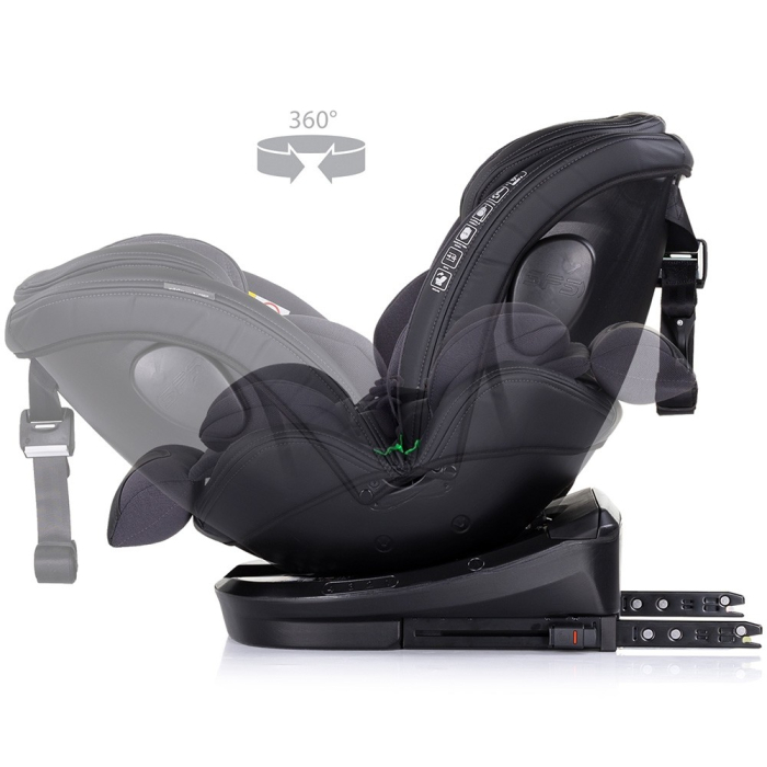 Scaun auto Chipolino Hypnotic I-Size 40-150 cm cu sistem Isofix si sezut rotativ anthracite [7]