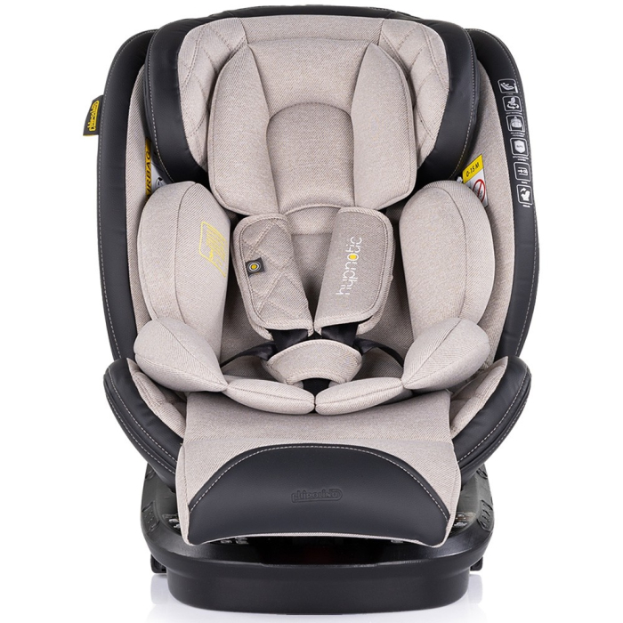 Scaun auto Chipolino Hypnotic I-Size 40-150 cm cu sistem Isofix si sezut rotativ tiramisu [2]