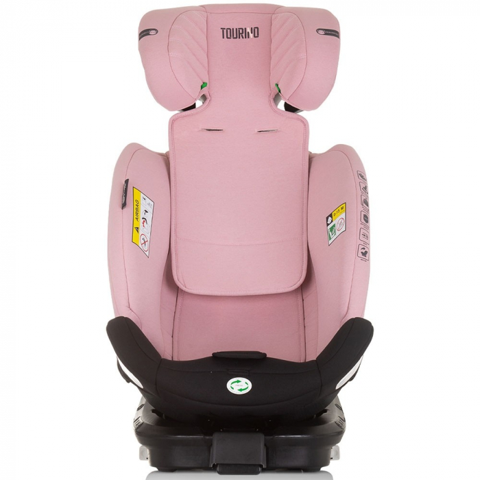 Scaun auto Chipolino Tourino I-Size 40-150 cm flamingo cu sistem Isofix [9]