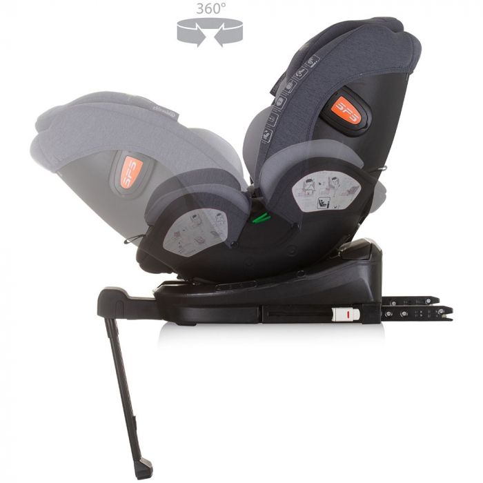 Scaun auto Chipolino Tourino I-Size 40-150 cm grey mix cu sistem Isofix [7]