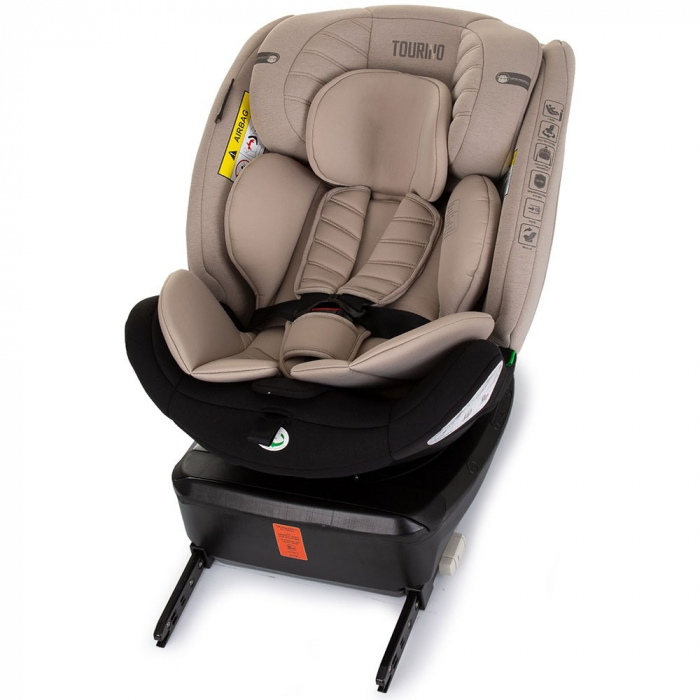 Scaun auto Chipolino Tourino I-Size 40-150 cm macadamia cu sistem Isofix [12]