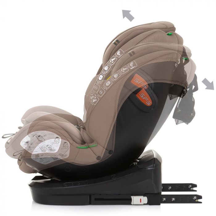 Scaun auto Chipolino Volare I-Size 40-150 cm macadamia cu sistem Isofix [5]