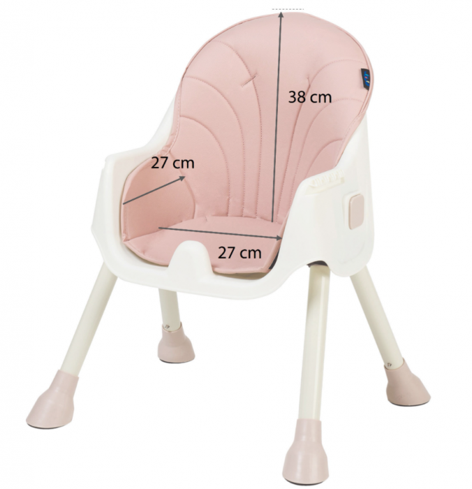 Scaun de masa 2 in 1 Juju Eat&Smile, Pink [10]