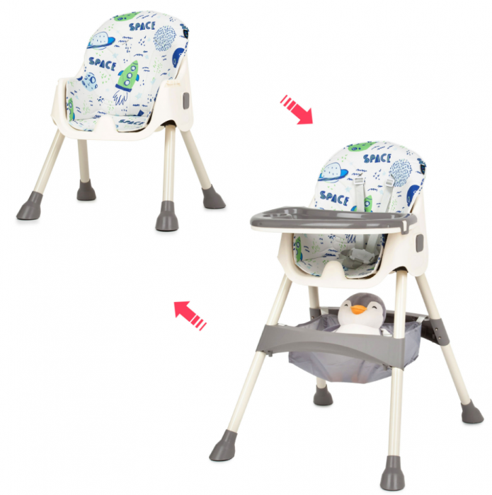 Scaun de masa 2 in 1 Juju Eat&Smile, Space [1]