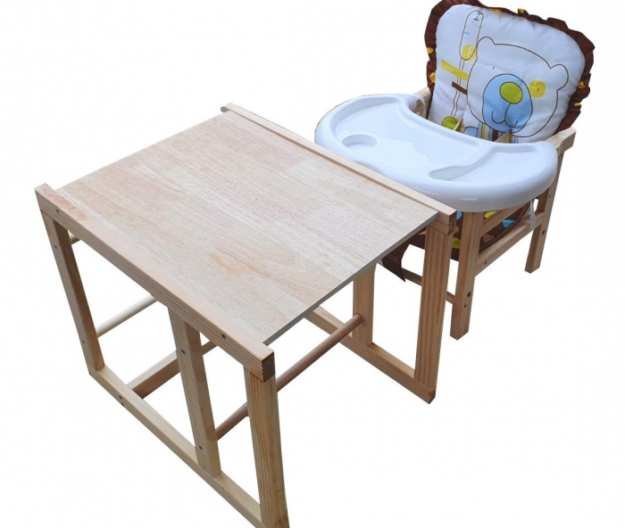 Scaun de masa, 2 in 1, Recomandat de la 7 luni la 5 ani, din Lemn [6]