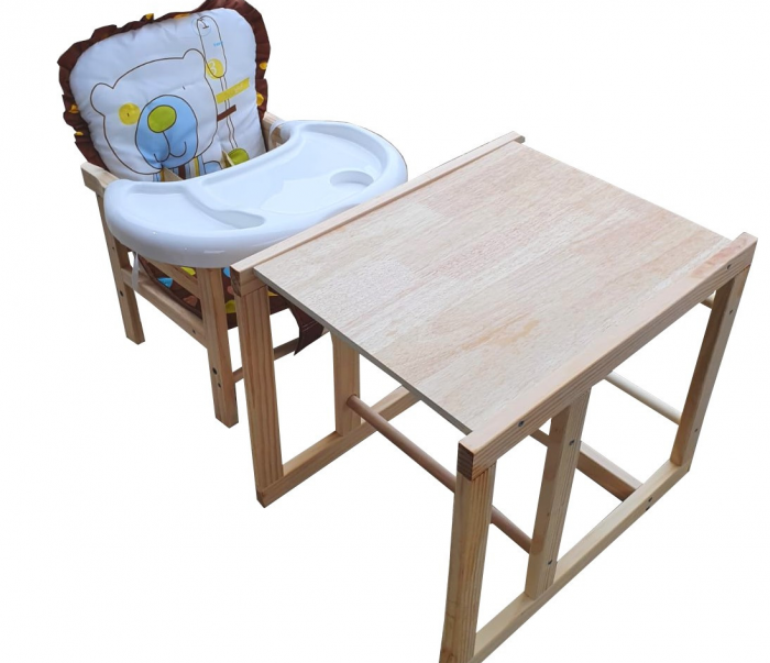 Scaun de masa, 2 in 1, Recomandat de la 7 luni la 5 ani, din Lemn [5]