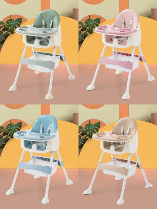 Scaun de Masa 2 in1 Bubu-Still®, 6-36 Luni, Multifunctional ,Tavita si Husa Detasabile si Lavabile, Centura de Siguranta 5 Puncte, Ajustabil pe Inaltime,  Picioare Antiderapante [2]