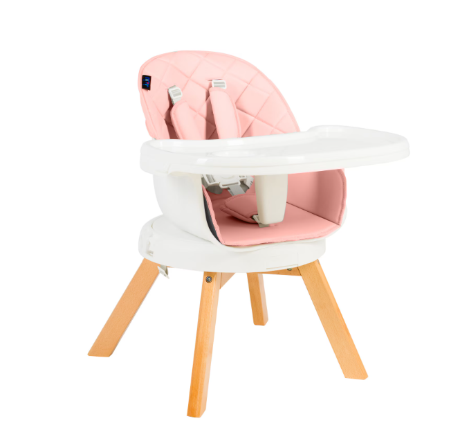 Scaun de masa 3 in 1 Juju Eat&Twist, rotativ 360 grade, Roz [4]