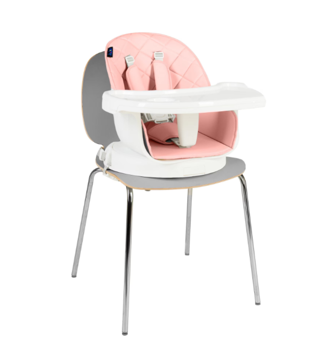 Scaun de masa 3 in 1 Juju Eat&Twist, rotativ 360 grade, Roz [6]