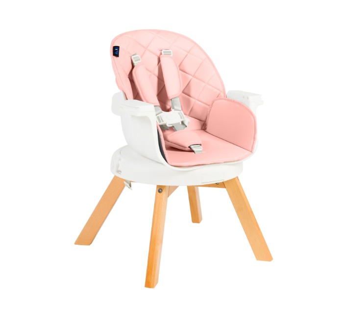 Scaun de masa 3 in 1 Juju Eat&Twist, rotativ 360 grade, Roz [5]
