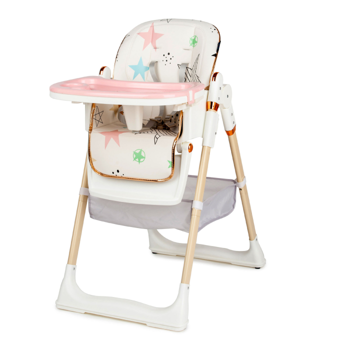 Scaun de masa Juju Eat&Fun, Pink Stars [1]