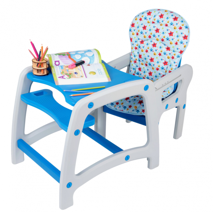 Scaun de masa Juju Eat&Play, Albastru [2]