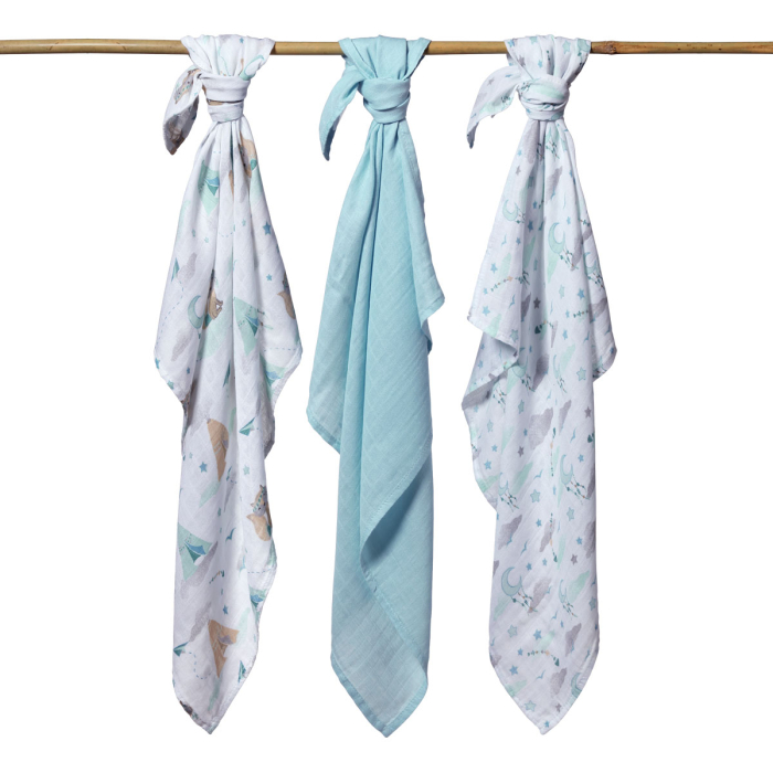 Scutece muselina natural, set 3 bucati, 70%bambus si 30%bumbac, 70x70 cm, Babyono [3]