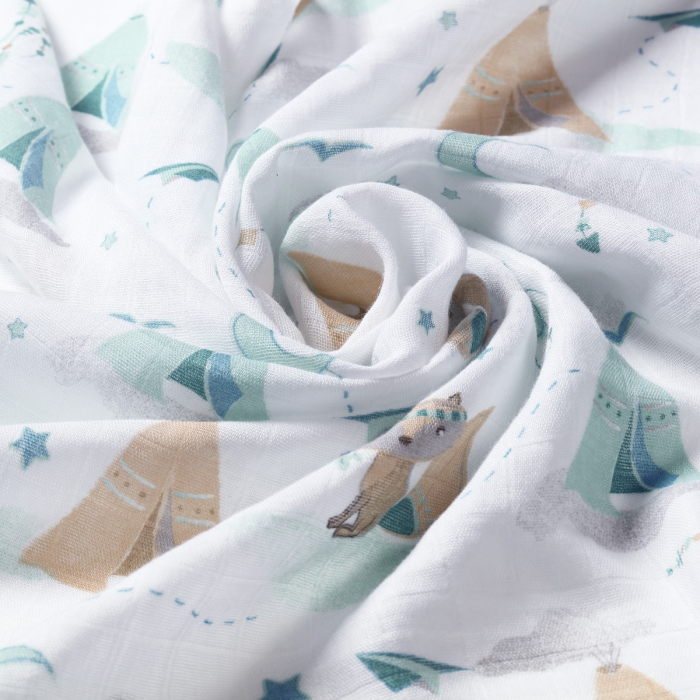 Scutece muselina natural, set 3 bucati, 70%bambus si 30%bumbac, 70x70 cm, Babyono [2]