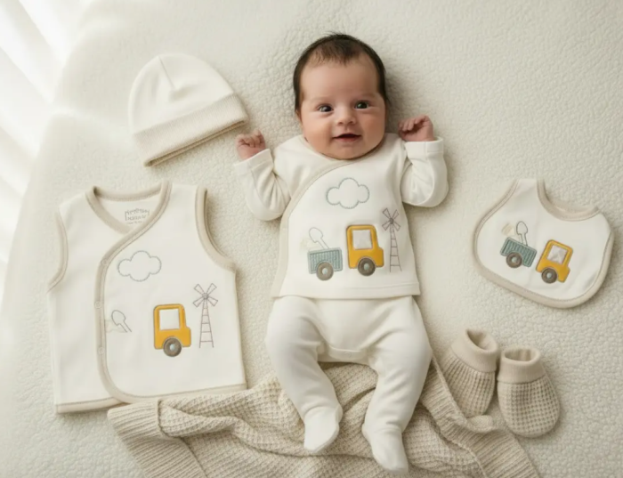 Set 10 piese, pentru baieti, masinuta, 0-3 luni [3]