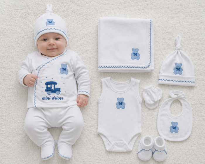 Set 10 piese, pentru baieti, Micul sofer, 0-3 luni [2]