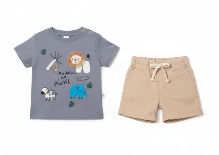 Set 2 piese, de vara, Leutul junglei, Gri [2]
