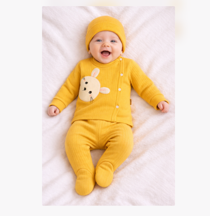 Set 3 piese, 0-3 luni, Ursuletul curios, Mustar [2]