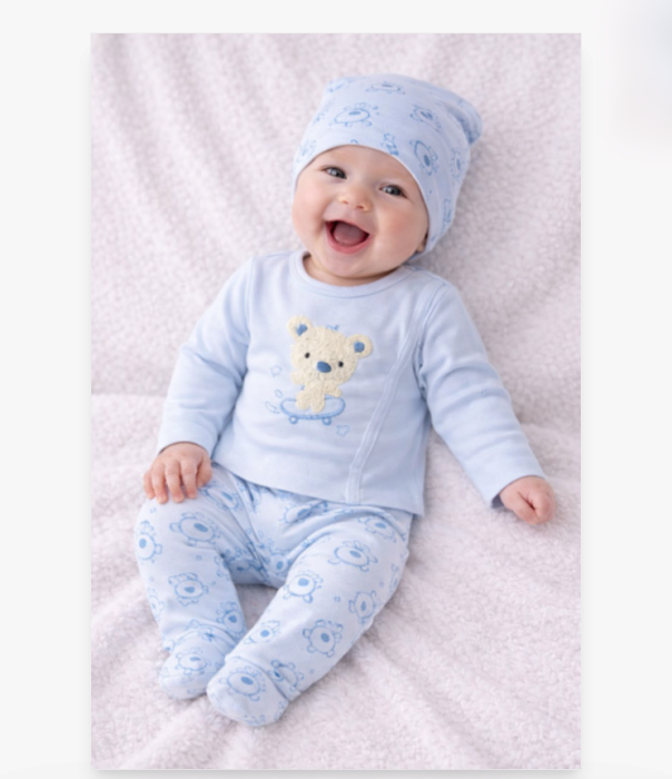 Set 3 piese, Bebe nazdravan, 0-3 luni [2]