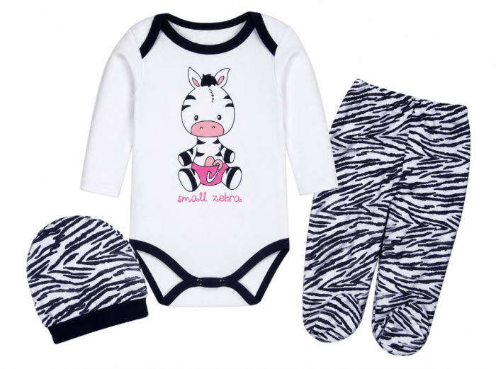 Set 3 piese, cu body, Zebra [2]
