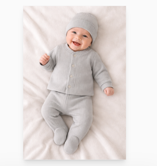 Set 3 piese, maternitate, Gri, 0-3 luni [2]