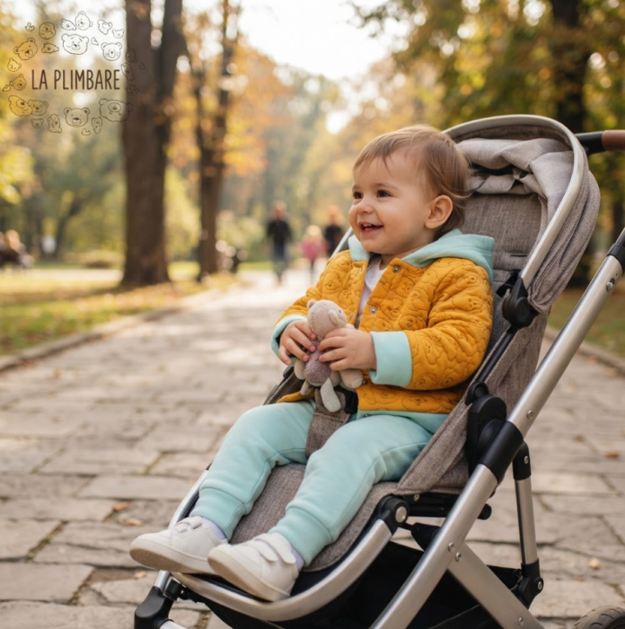 Set 3 piese pentru bebeluși – body, pantaloni și geaca cu gluga,  Galben [2]