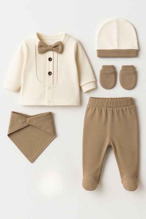 Set 5 piese, 0-3 luni, Cu papion [1]