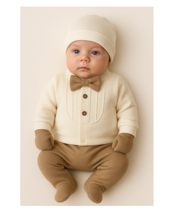 Set 5 piese, 0-3 luni, Cu papion [2]