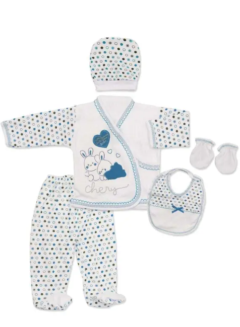 Set 5 piese bebelus,iepuras albastru [1]