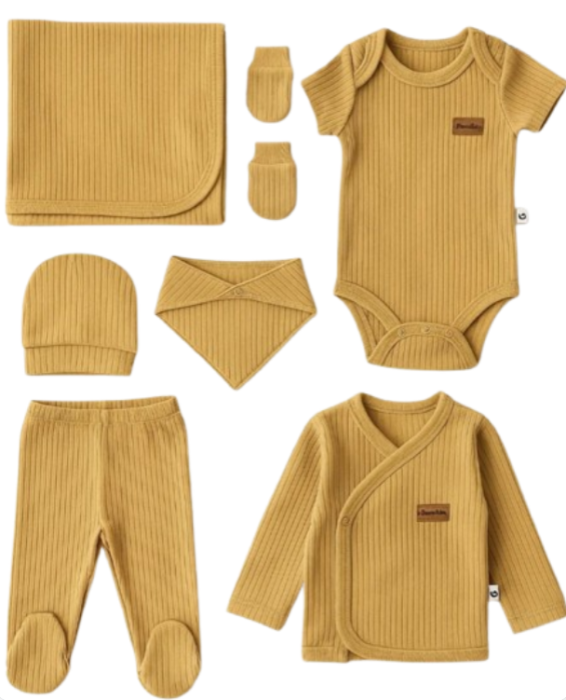 Set 7 piese, trusou, Bumbac pieptanat [2]