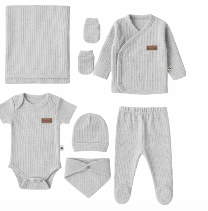 Set 7 piese, trusou, Bumbac pieptanat [2]