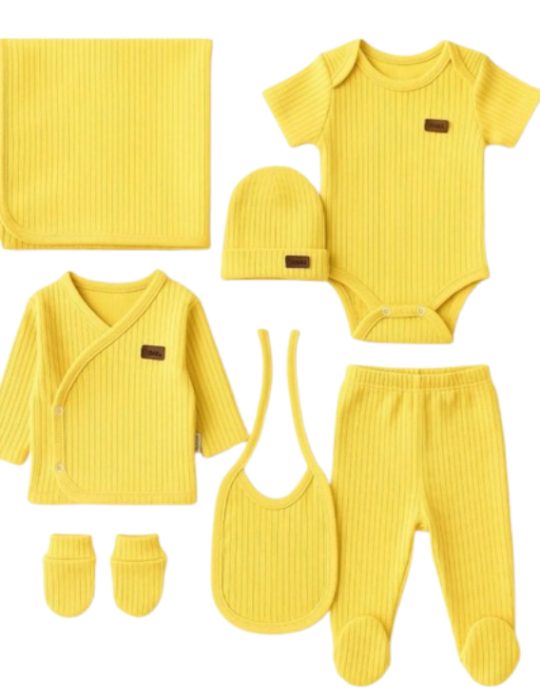 Set 7 piese, trusou, Bumbac pieptanat, diverse culori [2]