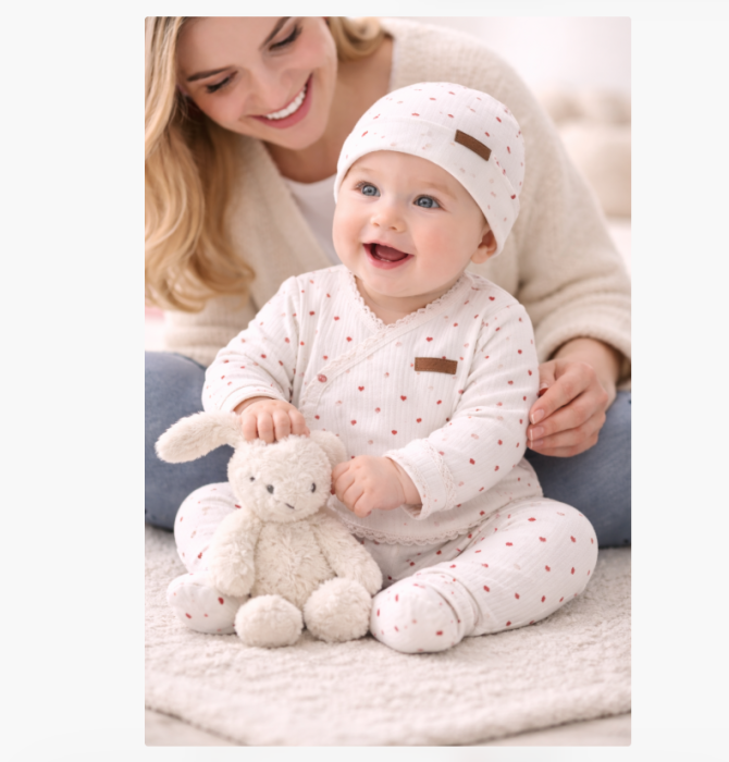 Set bebeluși, 3 piese, Inimioare, 0-3 luni [2]