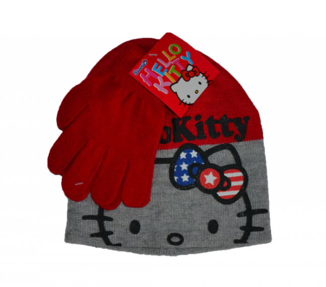 Set caciula si manusi Hello Kitty [2]